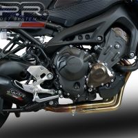 GPR exhaust compatible with  Yamaha Mt-09 Tracer 900 2015-2016, Furore Nero, Homologated legal full system exhaust, including removable db killer and catalyst 