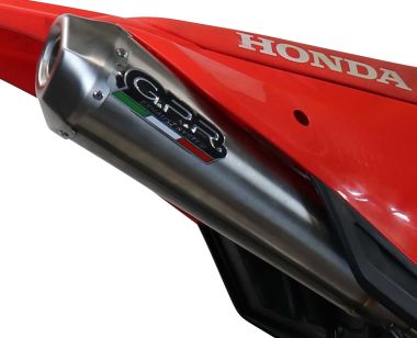 Scarico GPR compatibile con  Kawasaki KLX 140R L 2022-2024, Pentacross Inox, Scarico completo racing, fornito con db killer estraibile e collettore, non legale per uso stradale