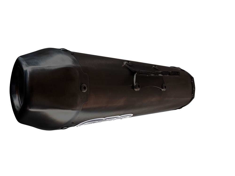 GPR exhaust compatible with  Voge SR4 Max T 2023-2024, Pentaroad Black, Homologated legal slip-on exhaust including removable db killer, link pipe and catalyst 