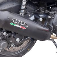 Scarico GPR compatibile con  Bmw C 400 X -GT 2021-2024, Pentaroad Black, Terminale di scarico omologato,fornito con db killer estraibile,catalizzatore e collettore