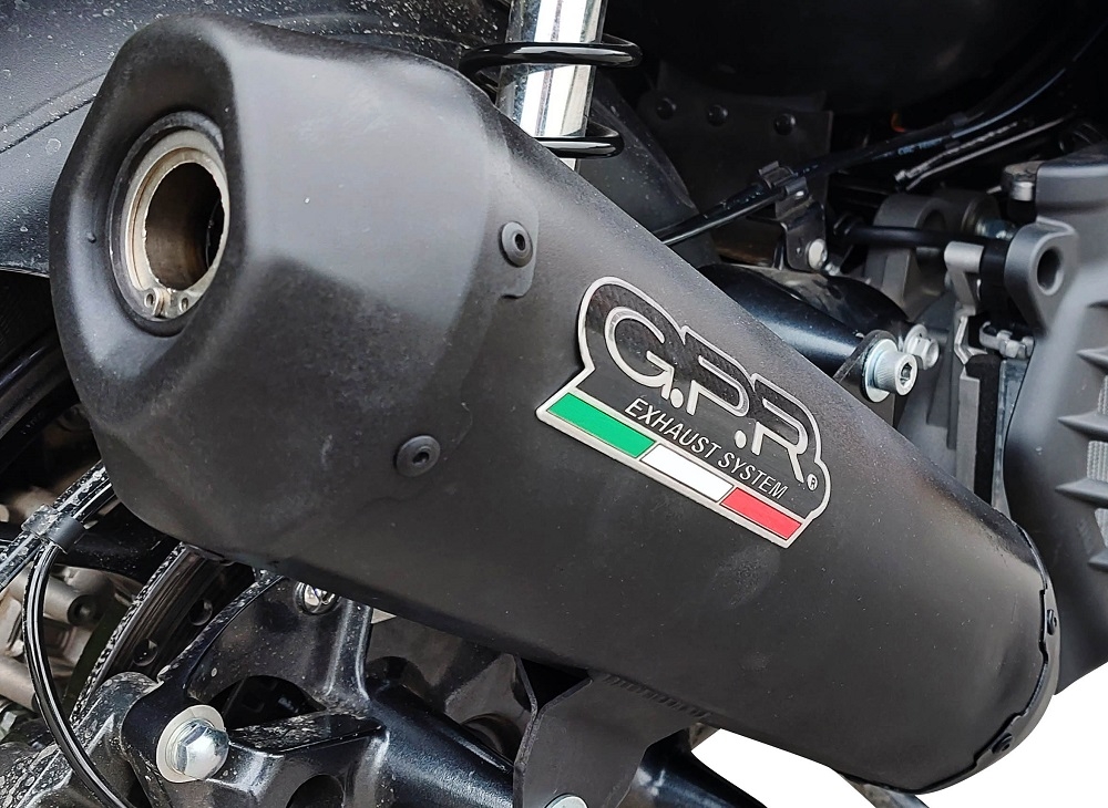 Scarico GPR compatibile con  Bmw C 400 X -GT 2021-2024, Pentaroad Black, Terminale di scarico omologato,fornito con db killer estraibile,catalizzatore e collettore