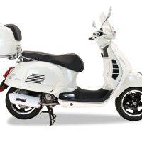 Scarico GPR compatibile con  Piaggio Vespa Gt - Gtv 250 I.E.  2007-2009, Albus Ceramic, Scarico completo racing, fornito con db killer estraibile e collettore, non legale per uso stradale