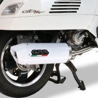 Scarico GPR compatibile con  Piaggio Vespa Gt - Gtv 250 I.E.  2007-2009, Albus Ceramic, Scarico completo racing, fornito con db killer estraibile e collettore, non legale per uso stradale