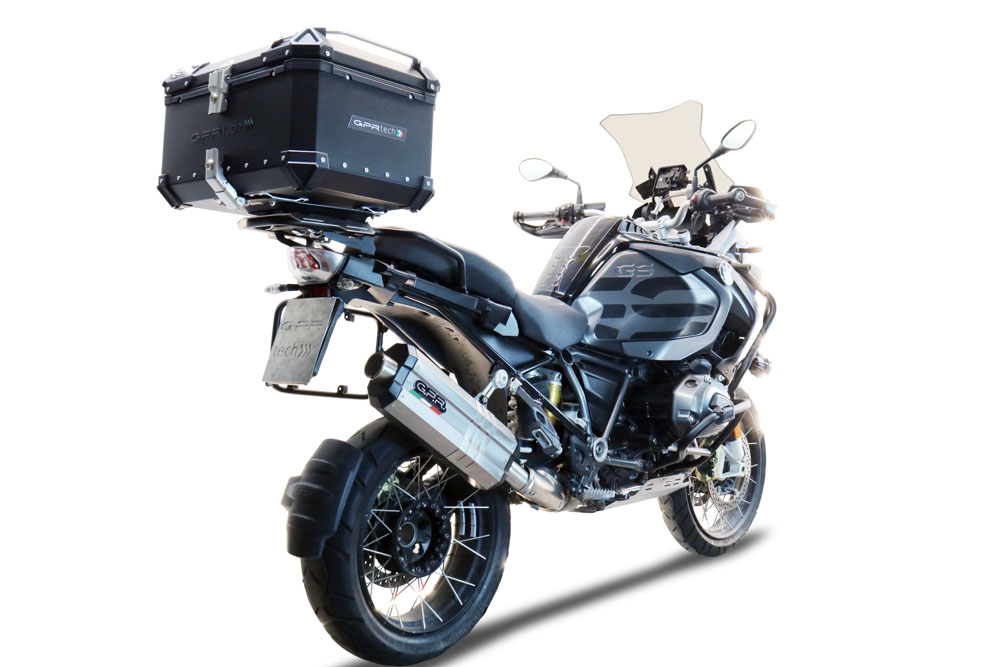 Top case GPR TECH compatible with  GPR TECH Top case in aluminum, black silver color with specific plate included Top case in aluminum, black silver color with specific plate included Capacity 55 LT.