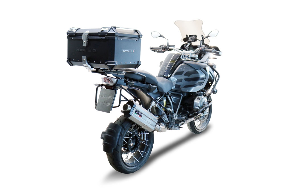 Top case GPR TECH compatible with  GPR TECH Top case in aluminum, black silver color with specific plate included Top case in aluminum, black silver color with specific plate included Capacity 55 LT.