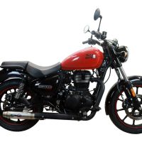 Scarico GPR compatibile con  Royal Enfield Classic 350 2021-2023, Deeptone Inox, Terminale di scarico omologato, fornito con db killer estraibile, catalizzatore e raccordo specifico
