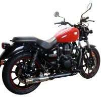 Scarico GPR compatibile con  Royal Enfield Classic 350 2021-2023, Deeptone Inox, Terminale di scarico omologato, fornito con db killer estraibile, catalizzatore e raccordo specifico