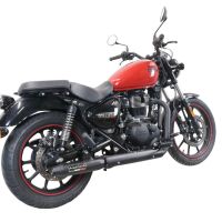 Scarico GPR compatibile con  Royal Enfield Classic 350 2021-2023, Deeptone Nero, Terminale di scarico omologato, fornito con db killer estraibile, catalizzatore e raccordo specifico