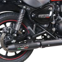 Scarico GPR compatibile con  Royal Enfield Classic 350 2021-2023, Deeptone Nero, Terminale di scarico omologato, fornito con db killer estraibile, catalizzatore e raccordo specifico