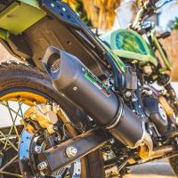Scarico GPR compatibile con  Royal Enfield Himalayan 410 DIAM 42.5 2017-2020, Furore Evo4 Nero, Terminale di scarico omologato,fornito con db killer estraibile,catalizzatore e collettore