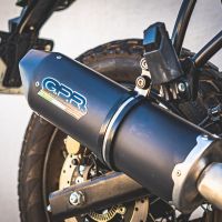 Scarico GPR compatibile con  Royal Enfield Himalayan 410 DIAM 42.5 2017-2020, Furore Evo4 Nero, Terminale di scarico omologato,fornito con db killer estraibile,catalizzatore e collettore