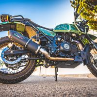 Scarico GPR compatibile con  Royal Enfield Himalayan 410 2021-2024, Furore Nero, Terminale di scarico racing, con raccordo, senza omologazione