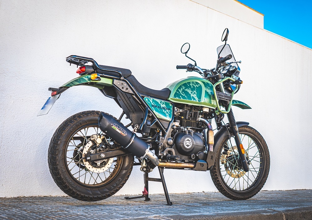 Scarico GPR compatibile con  Royal Enfield Himalayan 410 2021-2024, Furore Nero, Terminale di scarico racing, con raccordo, senza omologazione