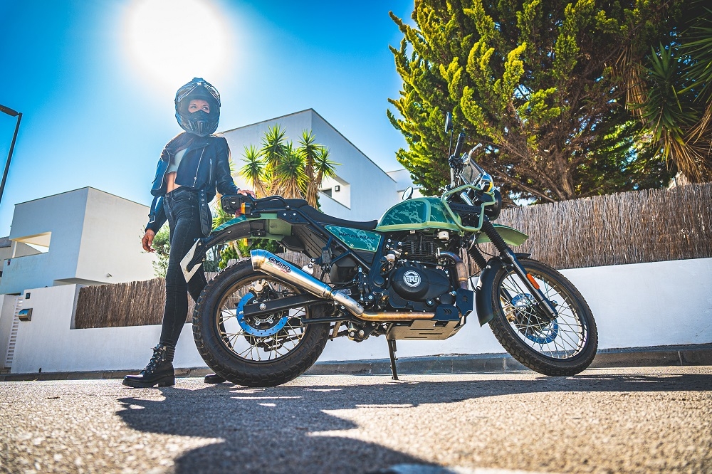 Scarico GPR compatibile con  Royal Enfield Himalayan 410 2021-2024, Powercone Evo, Terminale di scarico omologato,fornito con db killer estraibile,catalizzatore e collettore