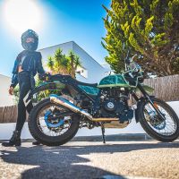Scarico GPR compatibile con  Royal Enfield Himalayan 410 2021-2024, Powercone Evo, Terminale di scarico omologato,fornito con db killer estraibile,catalizzatore e collettore