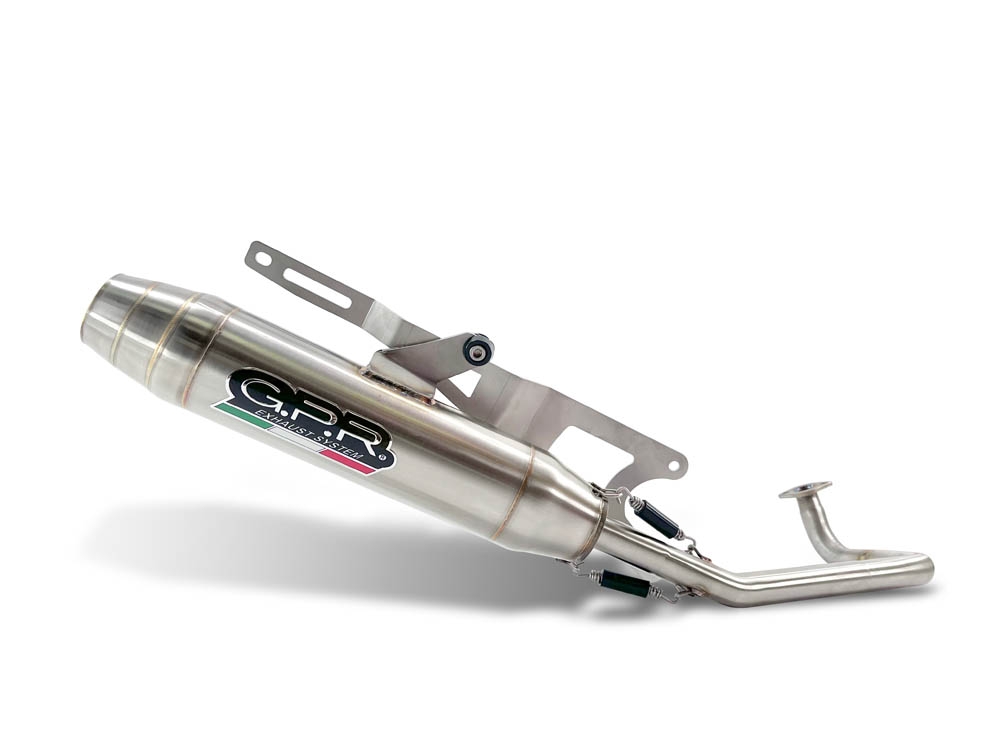 Scarico GPR compatibile con  Honda Ruckus NPS50 2003-2024, Deeptone Inox, Scarico completo racing,fornito con db killer estraibile e collettore, non legale per uso stradale