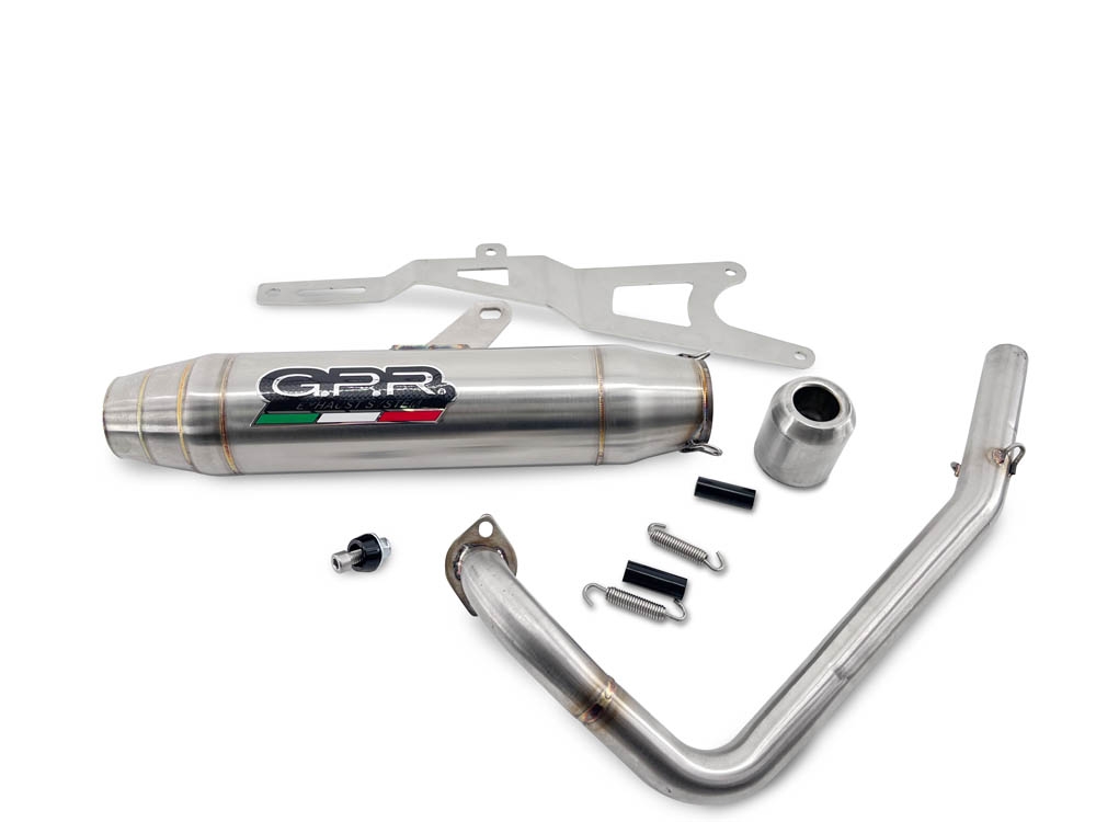 Scarico GPR compatibile con  Honda Ruckus NPS50 2003-2024, Deeptone Inox, Scarico completo racing,fornito con db killer estraibile e collettore, non legale per uso stradale