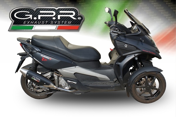 Scarico GPR compatibile con  Quadro Qv 3 2018-2020, Power Bomb, Terminale di scarico omologato,fornito con db killer estraibile,catalizzatore e collettore