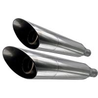 Scarico GPR compatibile con  Harley Davidson Sportster 883  2010-2018, Slash Inox, Coppia di terminali di scarico omologati, forniti con db killer removibili e raccordi specifici
