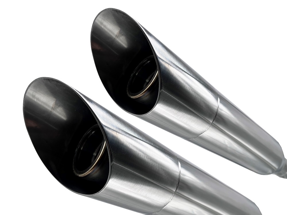 Scarico GPR compatibile con  Harley Davidson Sportster 883  2010-2018, Slash Inox, Coppia di terminali di scarico omologati, forniti con db killer removibili e raccordi specifici