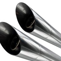 Scarico GPR compatibile con  Harley Davidson Sportster 883  2010-2018, Slash Inox, Coppia di terminali di scarico omologati, forniti con db killer removibili e raccordi specifici