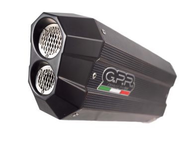 Scarico GPR compatibile con  Bmw R 1200 Gs 2017-2018, Sonic Poppy, Scarico omologato, silenziatore con db killer estraibile e raccordo specifico