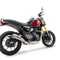 GPR exhaust compatible with  Triumph Scrambler 400 X 2023-2025, Powercone Evo, Homologated legal slip-on exhaust including removable db killer and link pipe 