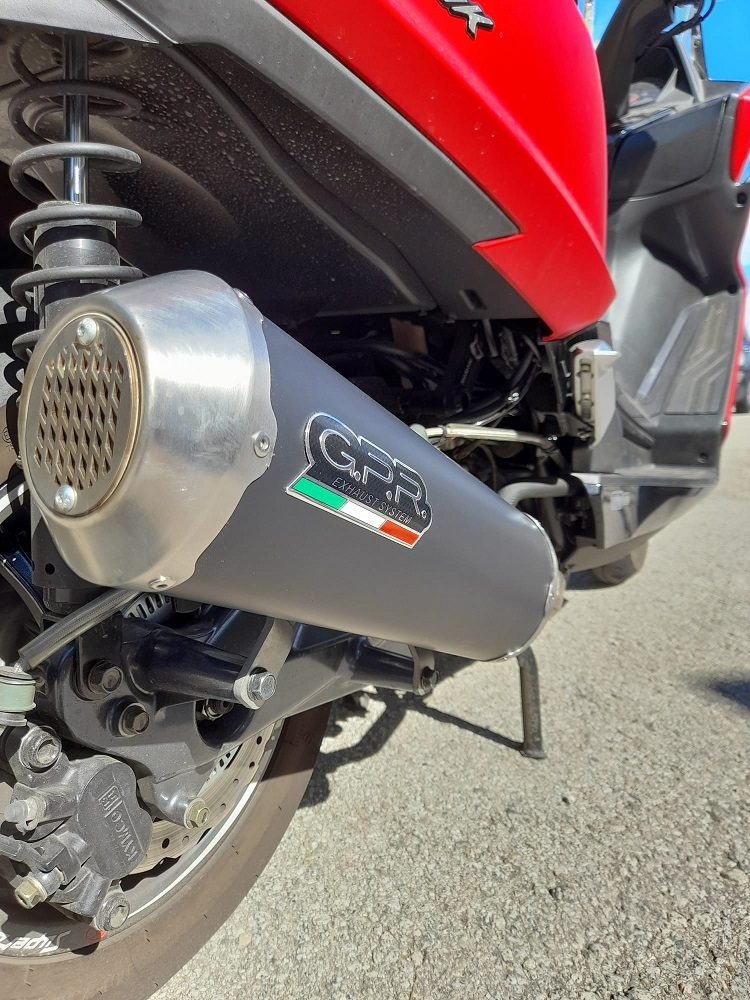 GPR exhaust compatible with  Kymco Superdink 125 I.E. 2021-2023, Evo4 Road, Homologated legal full system exhaust, including removable db killer and catalyst 