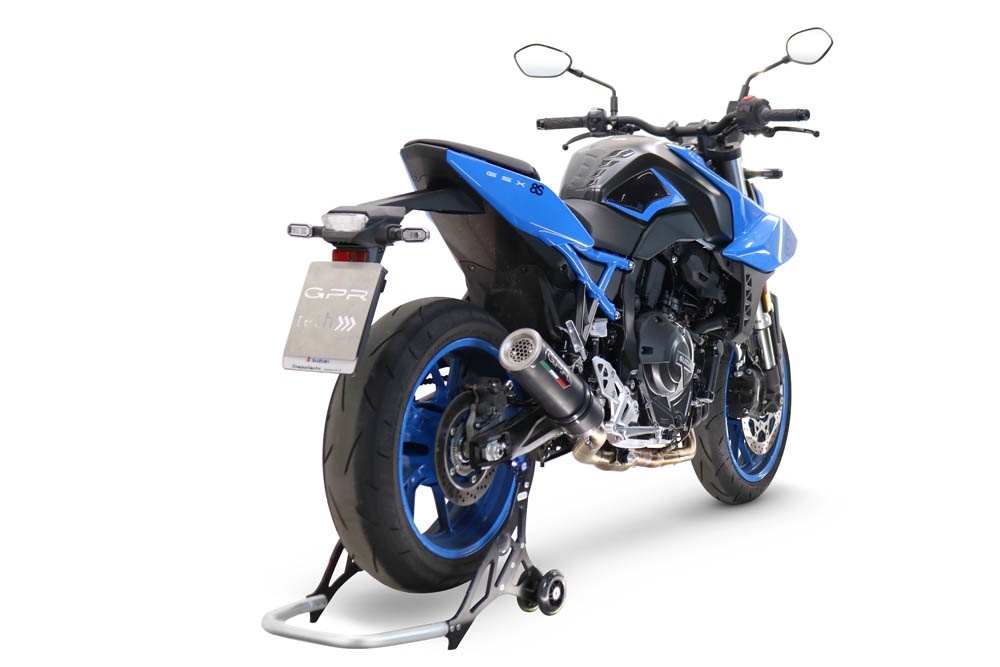 Scarico GPR compatibile con  Suzuki Gsx-8S 2022-2024, M3 Black Titanium, Scarico completo omologato,fornito con db killer estraibile,catalizzatore e collettore