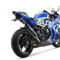 Scarico GPR compatibile con  Suzuki Gsx-R 1000 - 1000 R  2017-2020, Furore Evo4 Nero, Scarico omologato, silenziatore con db killer estraibile e raccordo specifico
