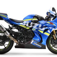 Scarico GPR compatibile con  Suzuki Gsx-R 1000 - 1000 R  2017-2020, M3 Inox , Scarico omologato, silenziatore con db killer estraibile e raccordo specifico