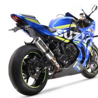 Scarico GPR compatibile con  Suzuki Gsx-R 1000 - 1000 R  2017-2020, M3 Inox , Scarico omologato, silenziatore con db killer estraibile e raccordo specifico