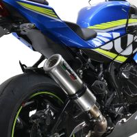 Scarico GPR compatibile con  Suzuki Gsx-R 1000 - 1000 R  2017-2020, M3 Inox , Scarico omologato, silenziatore con db killer estraibile e raccordo specifico