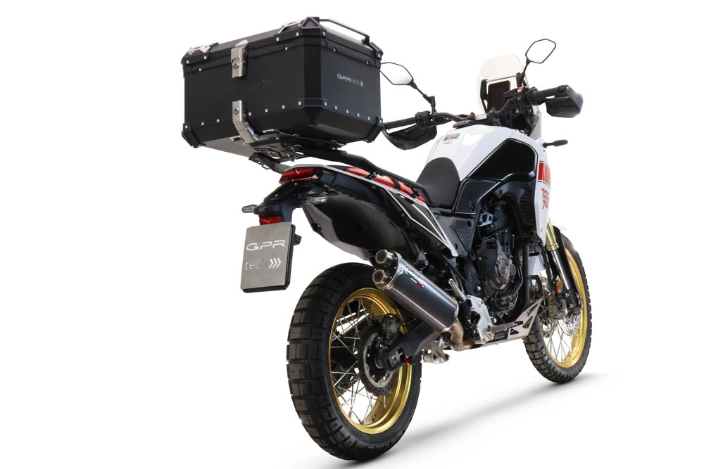 Top case GPR TECH compatible with  GPR TECH Top case in aluminum, silver color, including roof rack and specific plate Top case in aluminum, silver color, including roof rack and specific plate Capacity 55 LT.
