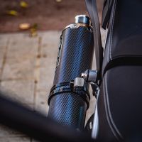Scarico GPR compatibile con  Triumph Tiger 850 2020-2024, Dual Poppy, Scarico omologato, silenziatore con db killer estraibile e raccordo specifico