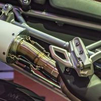 GPR exhaust compatible with  Triumph Tiger 900 2020-2023, Furore Evo4 Nero, Homologated legal slip-on exhaust including removable db killer and link pipe 