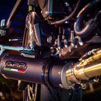 GPR exhaust compatible with  Triumph Trident 660 2021-2024, M3 Black Titanium, Racing full system exhaust, including removable db killer 