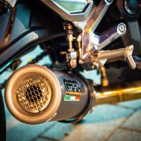 GPR exhaust compatible with  Triumph Trident 660 2021-2024, M3 Black Titanium, Racing full system exhaust, including removable db killer 