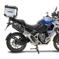 GPR exhaust compatible with  Triumph Tiger 1200 Gt - Rally 2022-2024, Furore Evo4 Nero, Homologated legal slip-on exhaust including removable db killer and link pipe 
