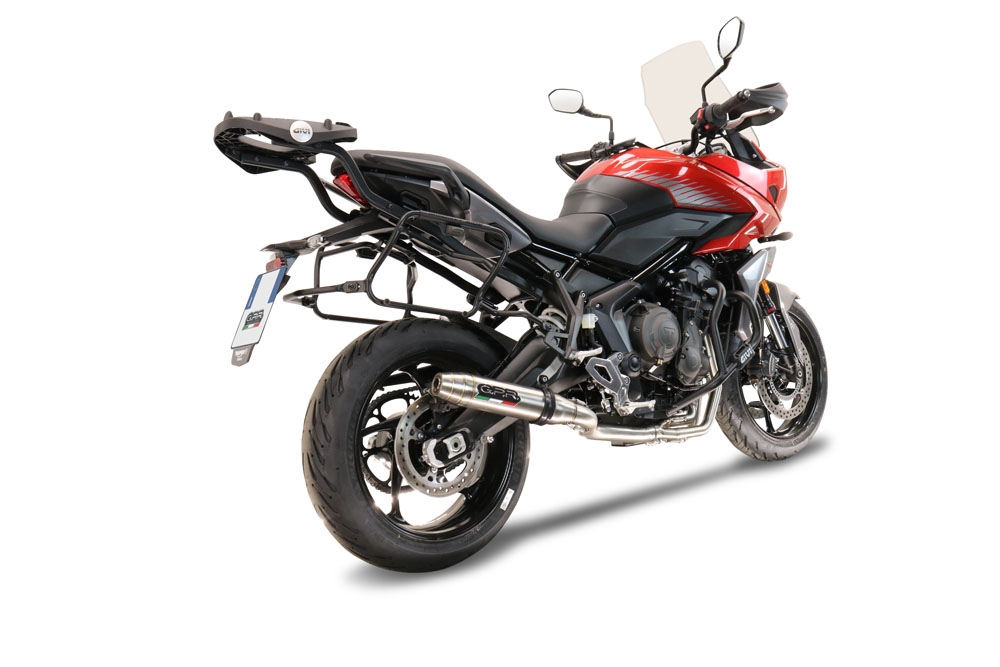 Scarico GPR compatibile con  Triumph Trident 660 2021-2024, Deeptone Inox, Scarico completo racing, fornito con db killer estraibile e collettore, non conforme per uso stradale