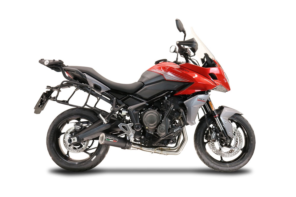 GPR exhaust compatible with  Triumph Tiger Sport 660 2022-2024, M3 Black Titanium, Racing full system exhaust, including removable db killer 