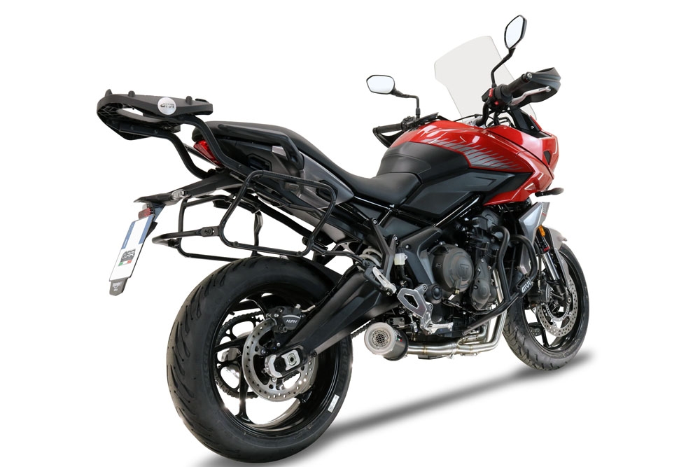 GPR exhaust compatible with  Triumph Tiger Sport 660 2022-2024, M3 Black Titanium, Racing full system exhaust, including removable db killer 