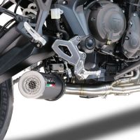 GPR exhaust compatible with  Triumph Tiger Sport 660 2022-2024, M3 Black Titanium, Racing full system exhaust, including removable db killer 
