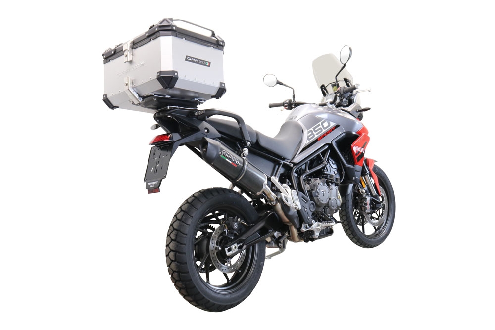 Top case GPR TECH compatible with  GPR TECH TOP CASE ALPI-TECH 55 LT SILVER Bauletto top case in alluminio, colore argento con piastra specifica
