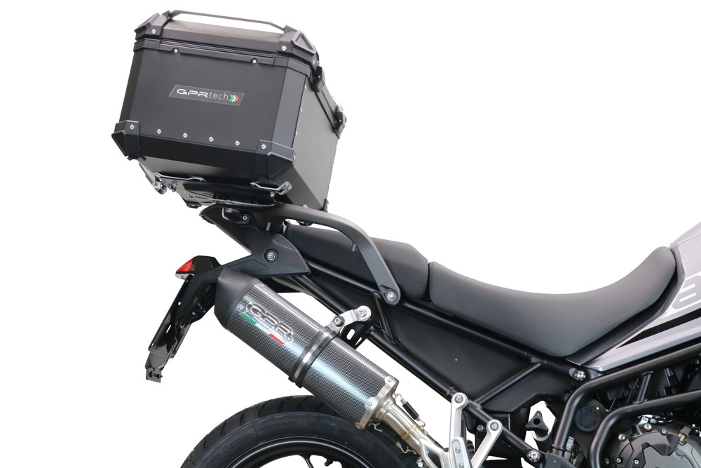 Top case GPR TECH compatible with  GPR TECH Top case in aluminum, black silver color with specific plate included Top case in aluminum, black silver color with specific plate included Capacity 55 LT.