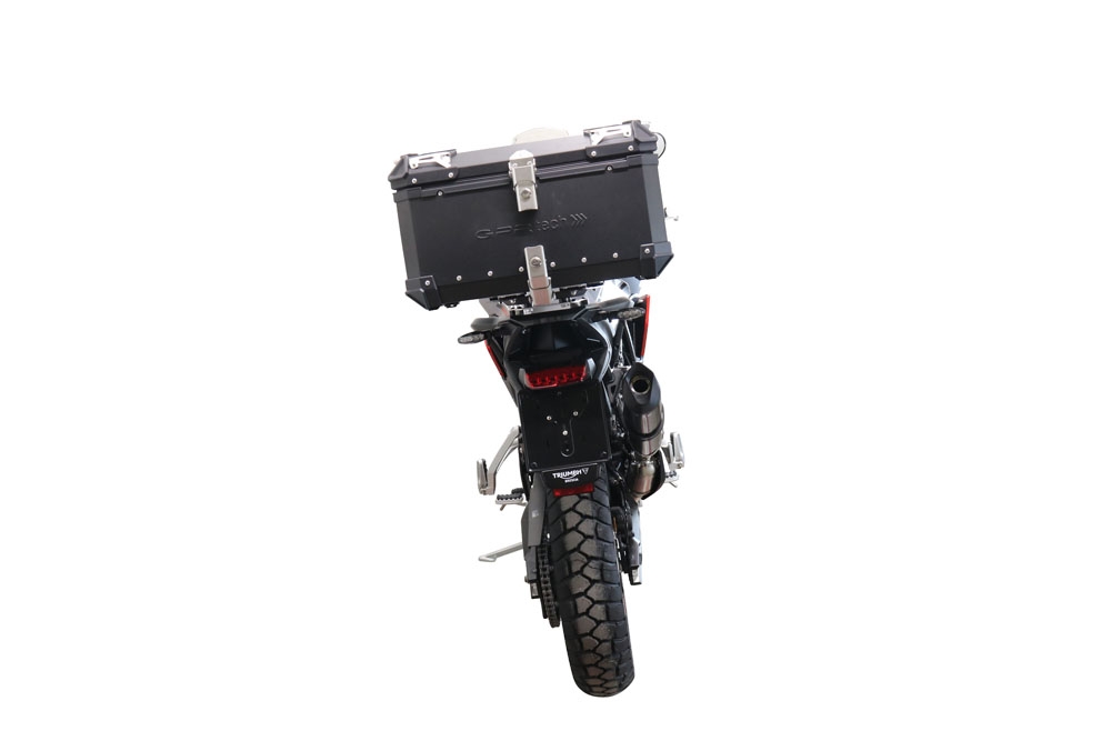 Top case GPR TECH compatible with  GPR TECH Top case in aluminum, black silver color with specific plate included Top case in aluminum, black silver color with specific plate included Capacity 55 LT.