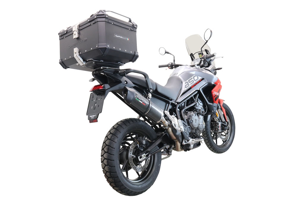 Top case GPR TECH compatible with  GPR TECH Top case in aluminum, black silver color with specific plate included Top case in aluminum, black silver color with specific plate included Capacity 55 LT.