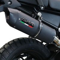 Scarico GPR compatibile con  Triumph Tiger 850 2020-2024, Furore Evo4 Nero, Scarico omologato, silenziatore con db killer estraibile e raccordo specifico