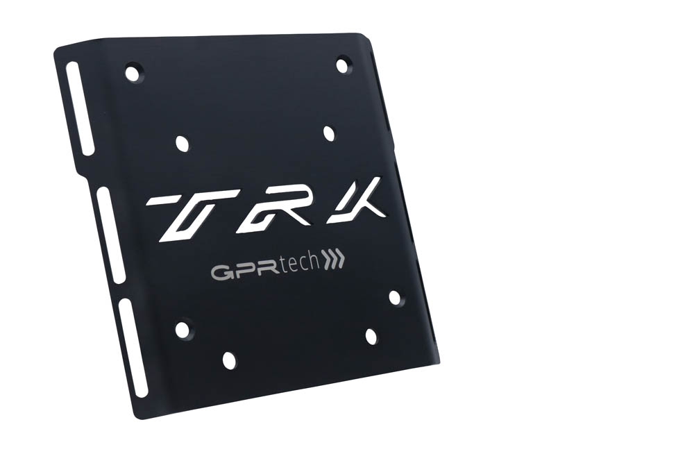 GPR TECH compatible with  GPR TECH Specific fitting plate Top Case ALPITECH 55 LT Specific fitting plate Top Case ALPITECH 55 LT compatible with original luggage rack,stainless steel made with 4 anchor points
