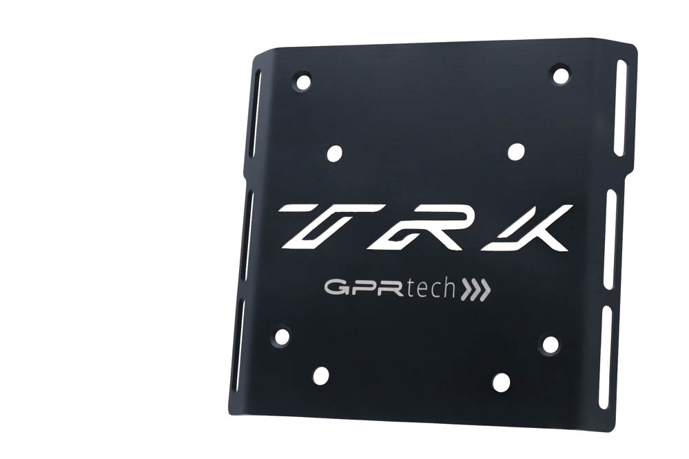 GPR TECH compatible with  GPR TECH Specific fitting plate Top Case ALPITECH 55 LT Specific fitting plate Top Case ALPITECH 55 LT compatible with original luggage rack,stainless steel made with 4 anchor points
